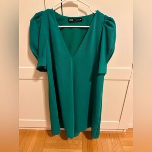 Zara green babydoll dress